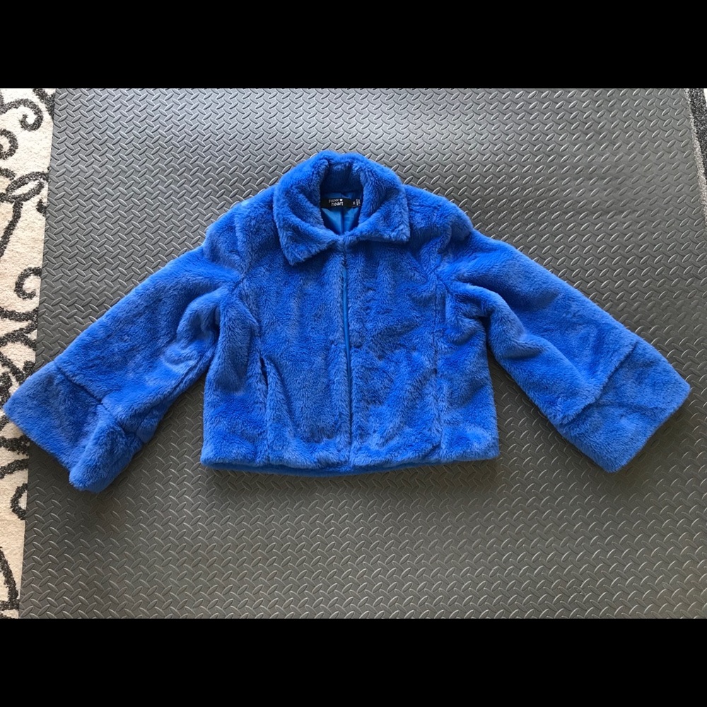 Pre-loved Blue Faux Fur Jacket